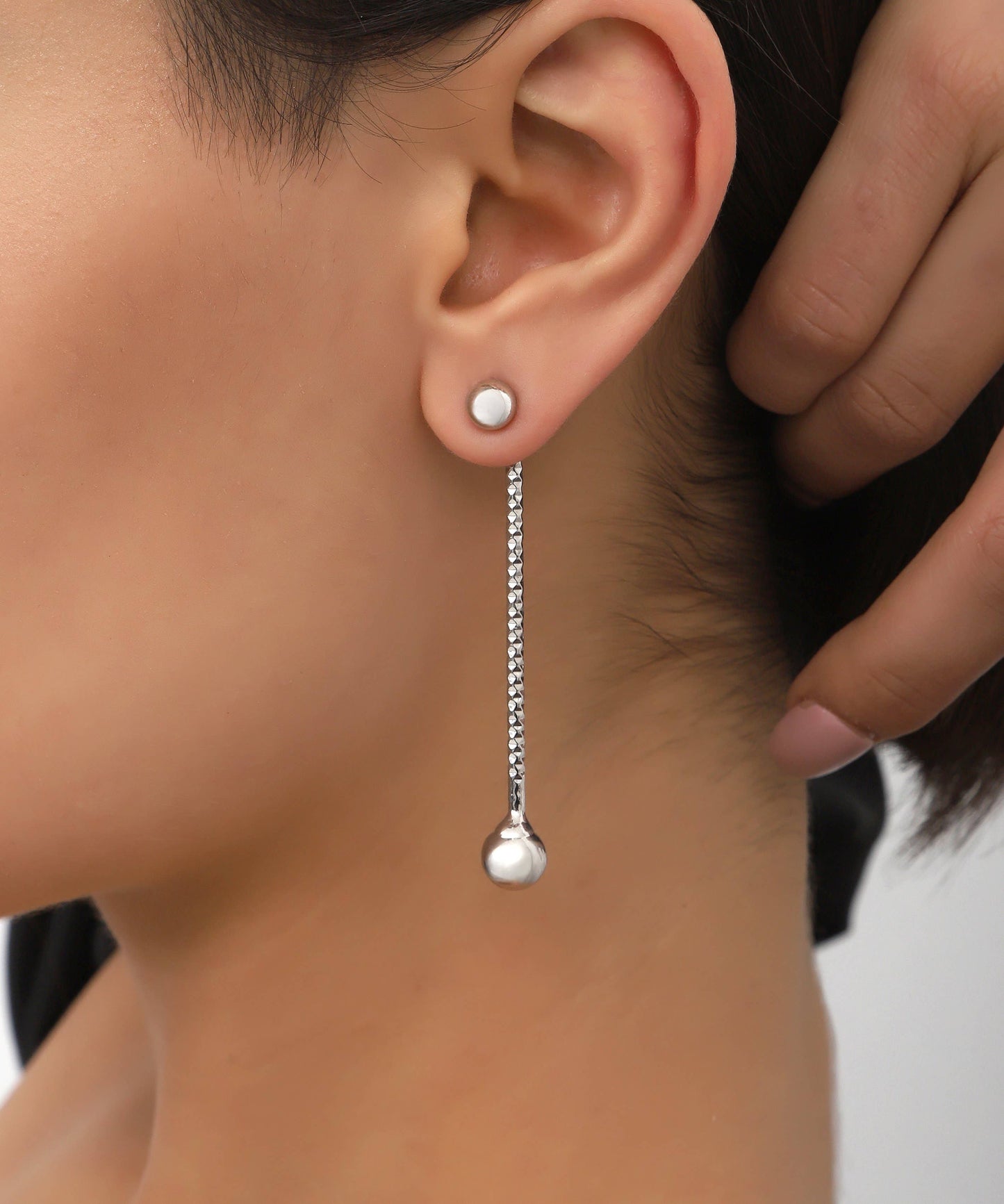 Silvertone Shining Earrings