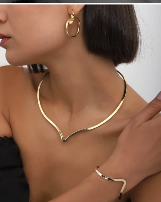 18k Gold & Silver Plated Jewelry Set