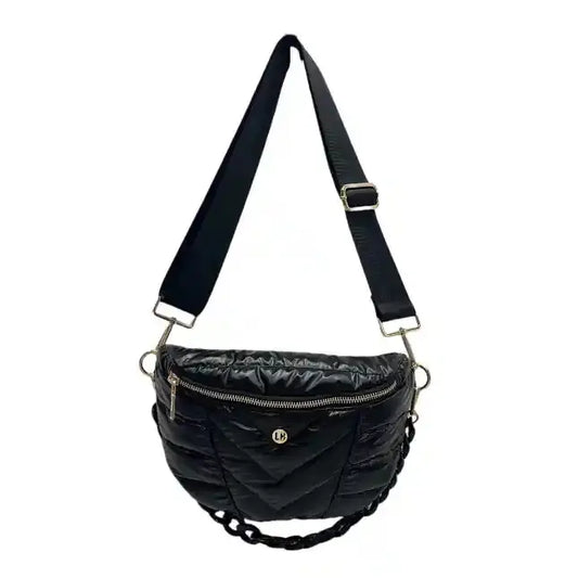Nina Puffer Crossbody/Belt Bag Black