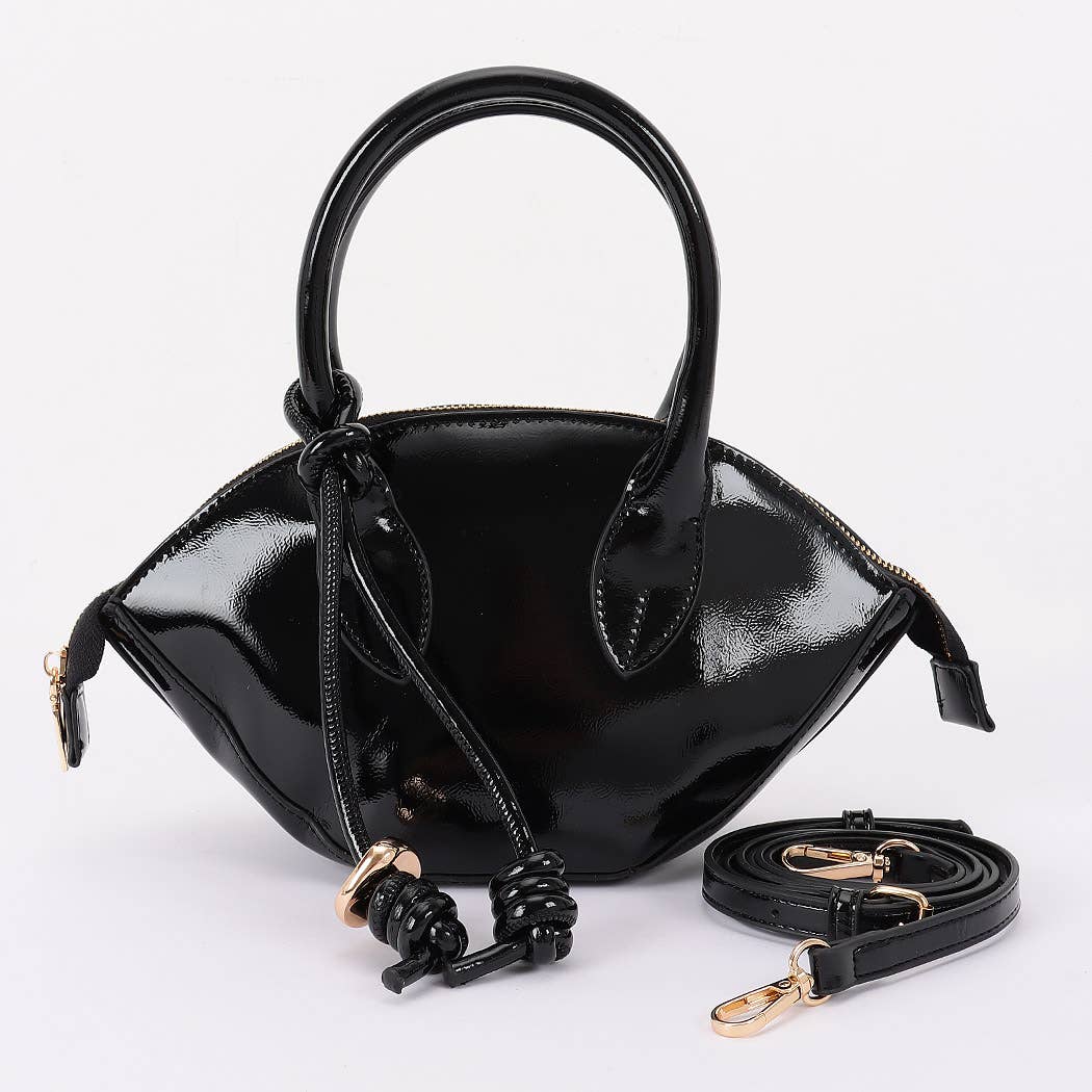 Patent Leather Top Handle Bag
