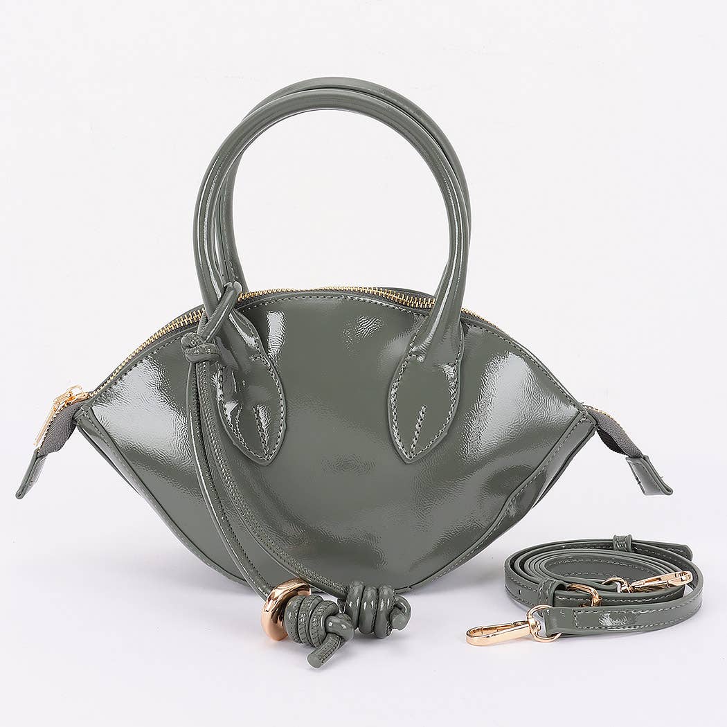 Patent Leather Top Handle Bag