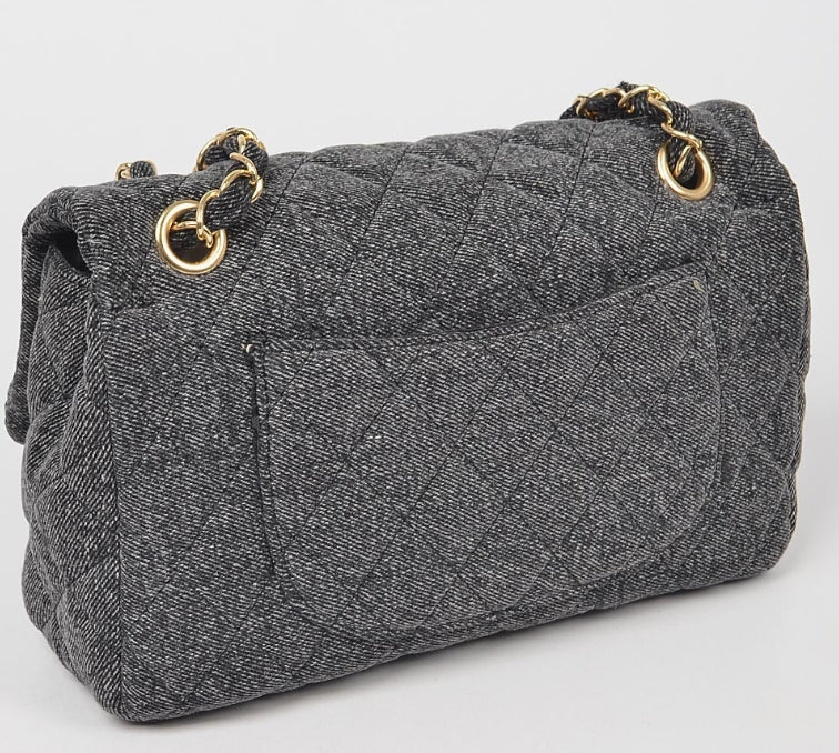 Quilted Denim Shoulder Bag