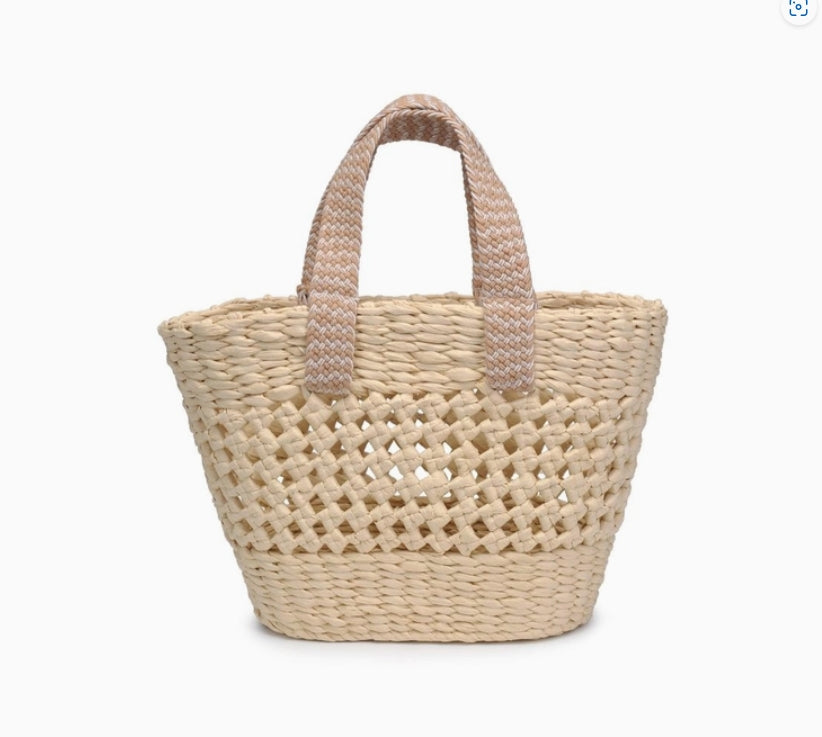 June Woven Knot Straw Tote