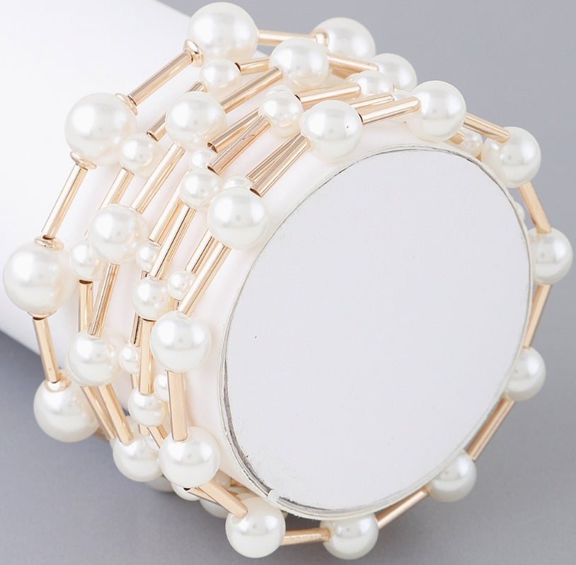 Multi Pearl Wire Bracelet