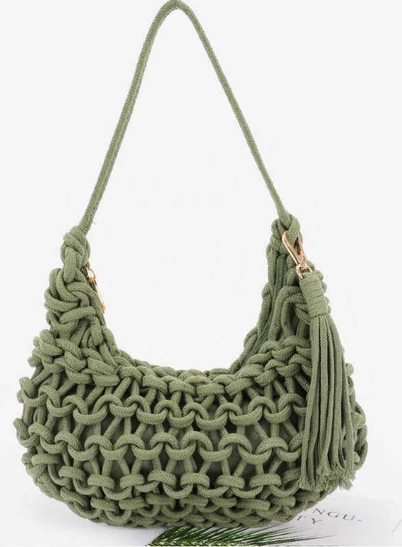 Handmade Cotton Braided Shoulder Bag