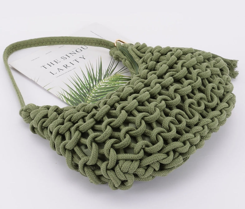 Handmade Cotton Braided Shoulder Bag