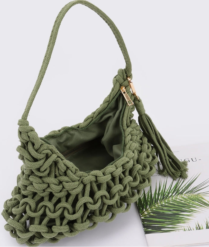 Handmade Cotton Braided Shoulder Bag