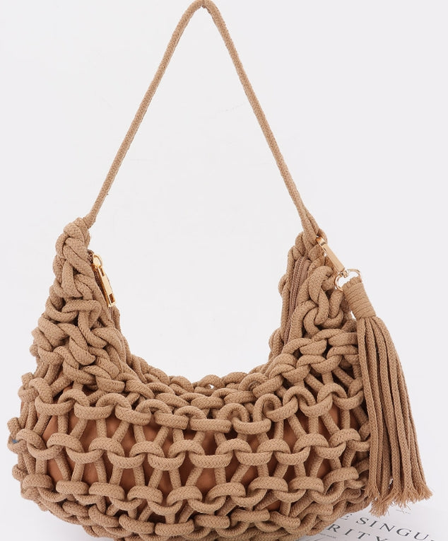 Handmade Cotton Braided Shoulder Bag