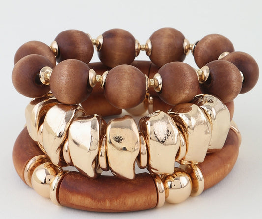 Multi Modern Beaded Stone Bracelet