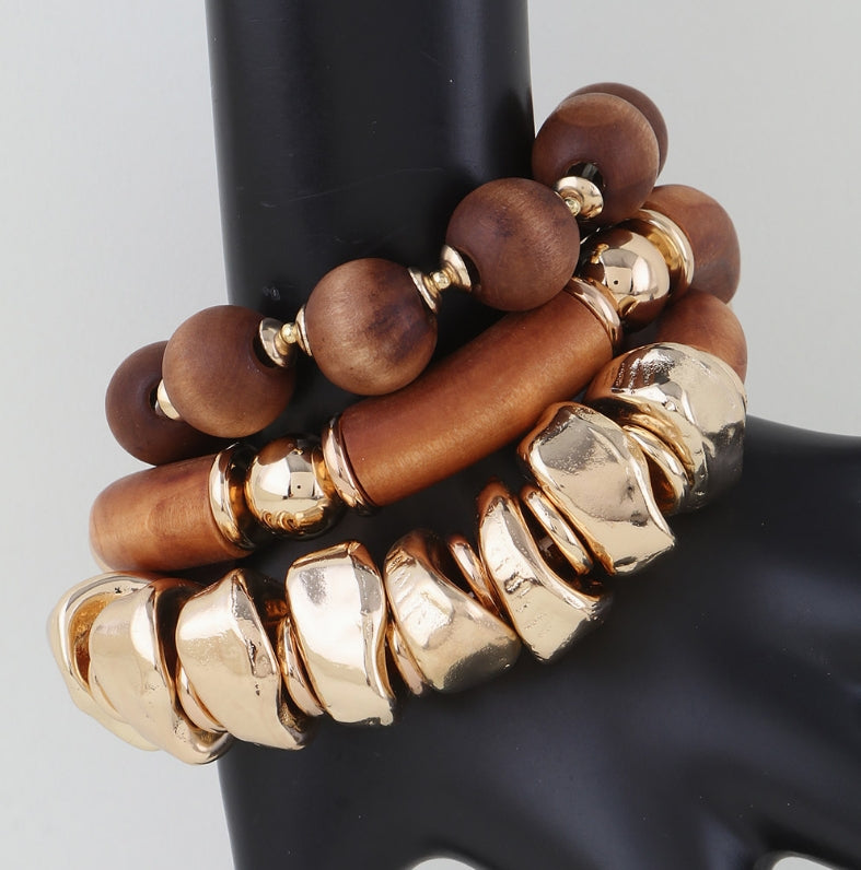 Multi Modern Beaded Stone Bracelet