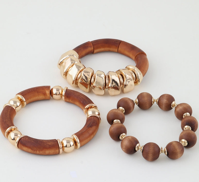 Multi Modern Beaded Stone Bracelet