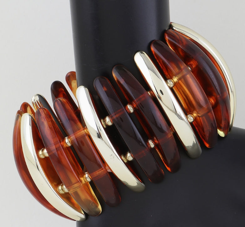 Wide Crystal Cuff Bracelet