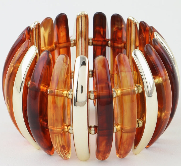 Wide Crystal Cuff Bracelet