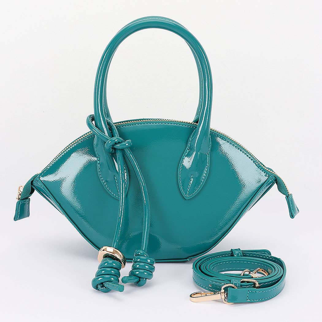 Patent Leather Top Handle Bag