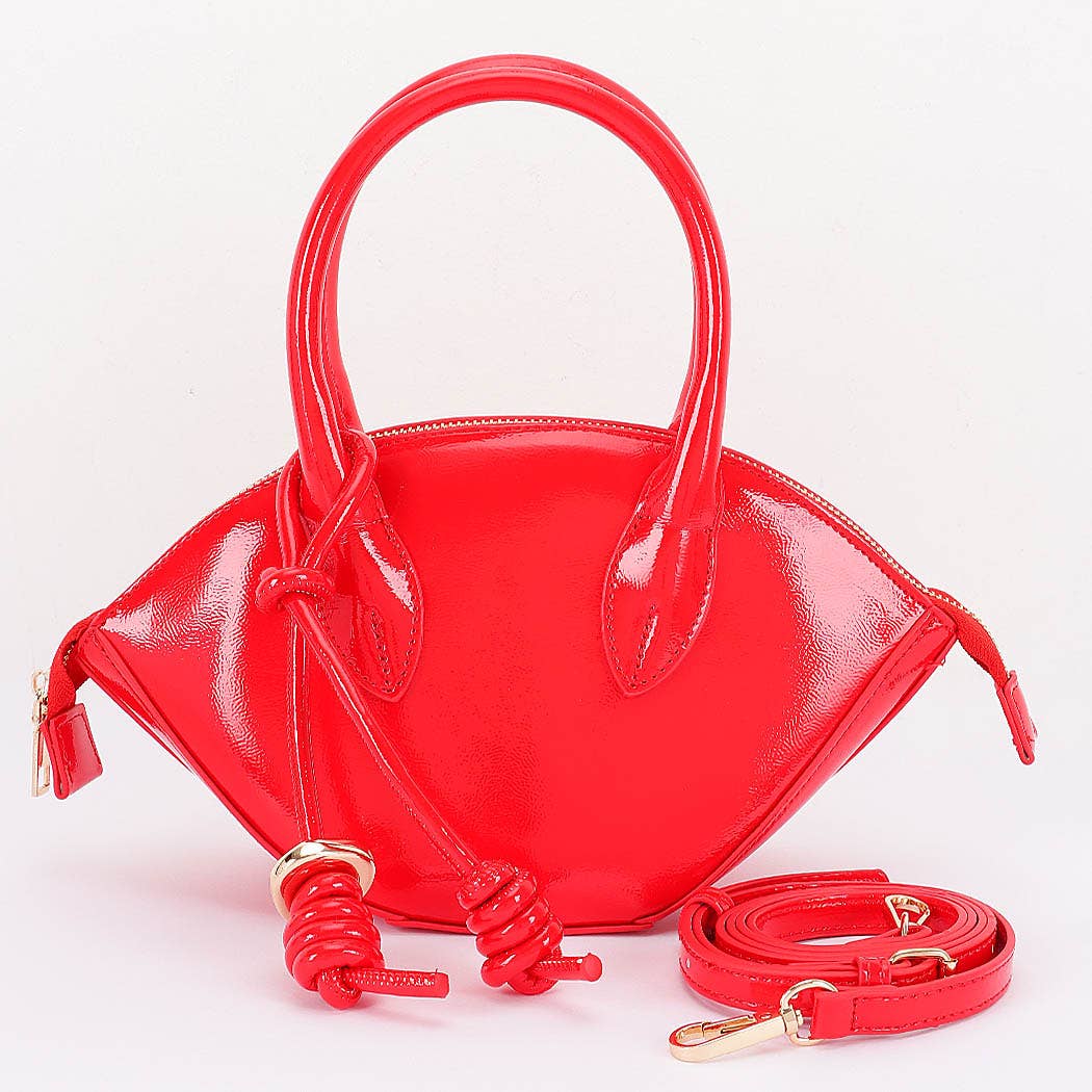 Patent Leather Top Handle Bag