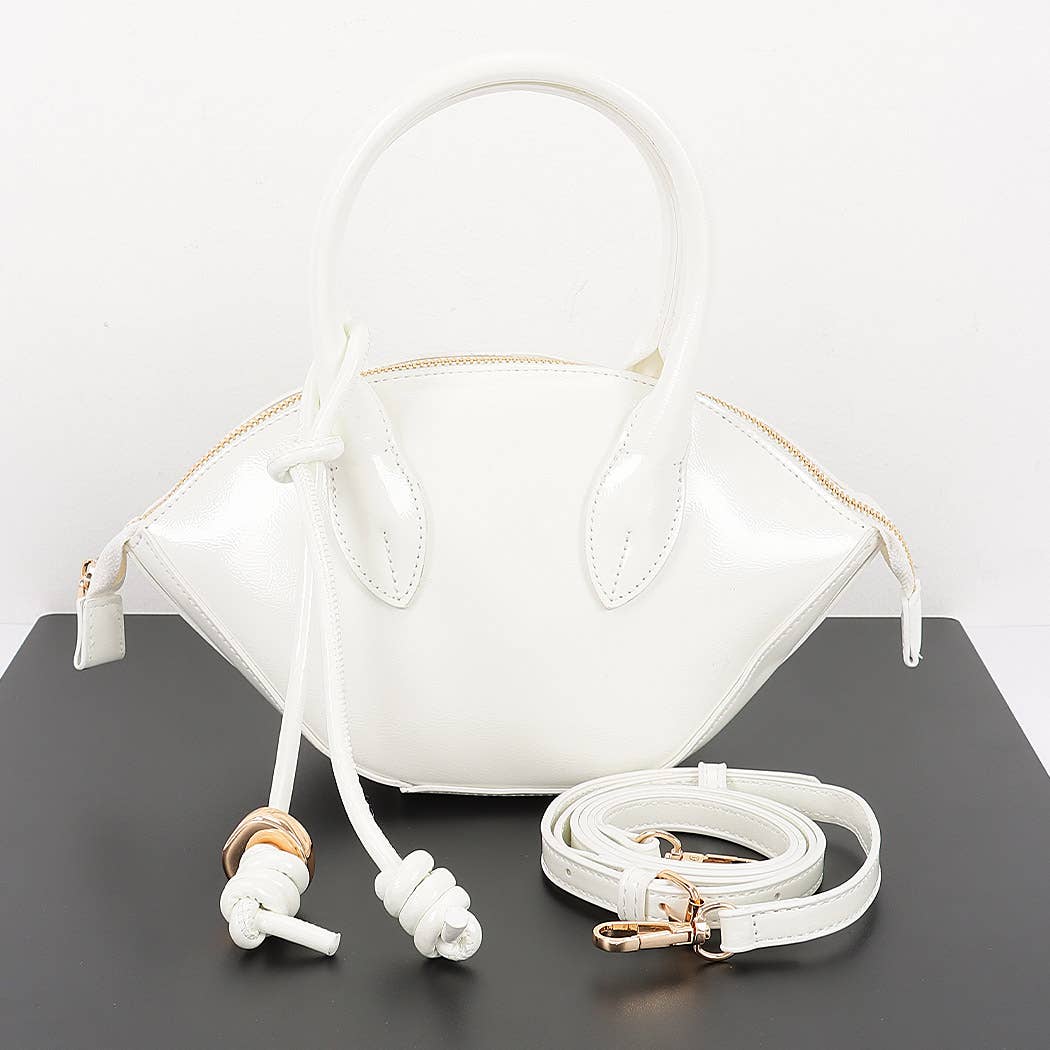 Patent Leather Top Handle Bag