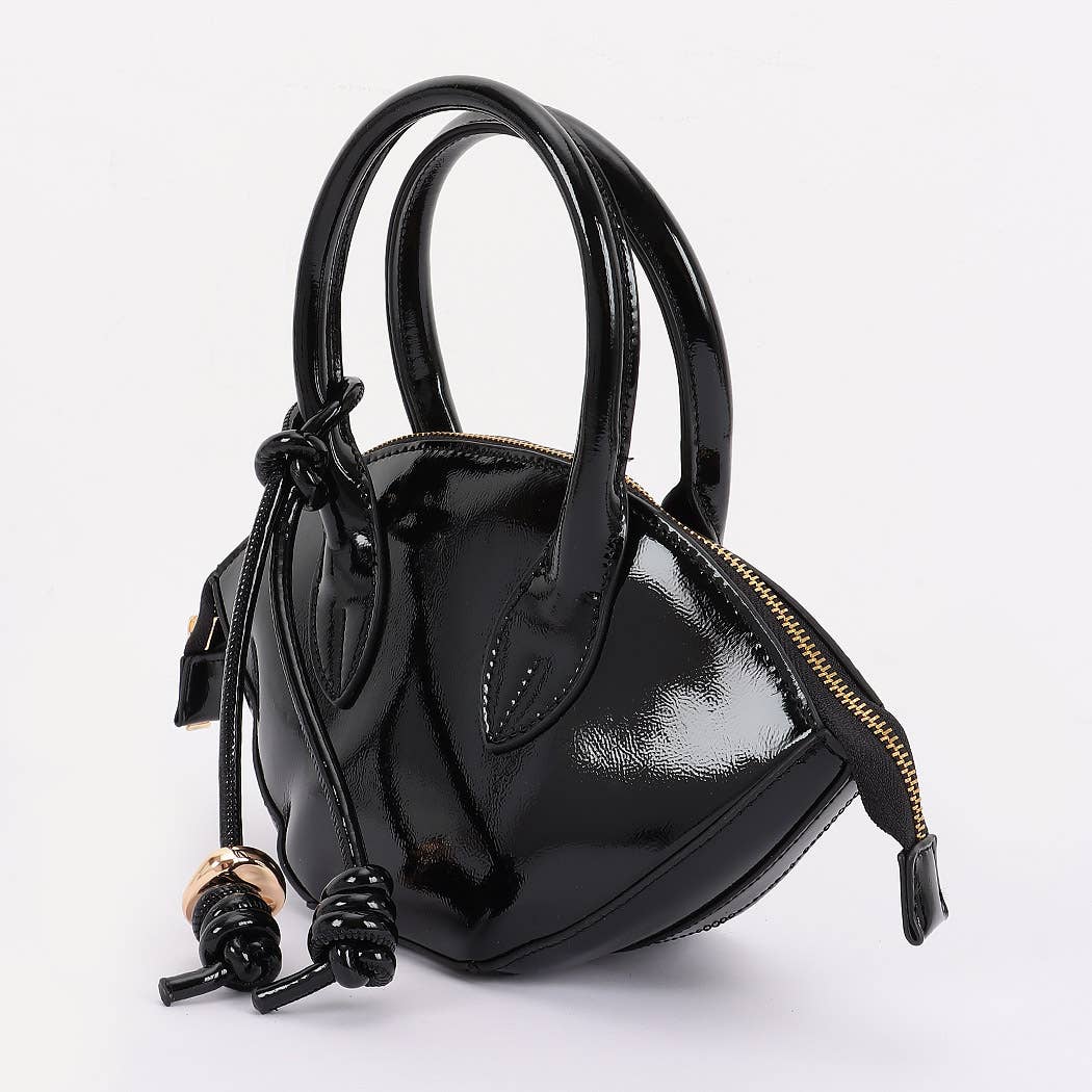 Patent Leather Top Handle Bag
