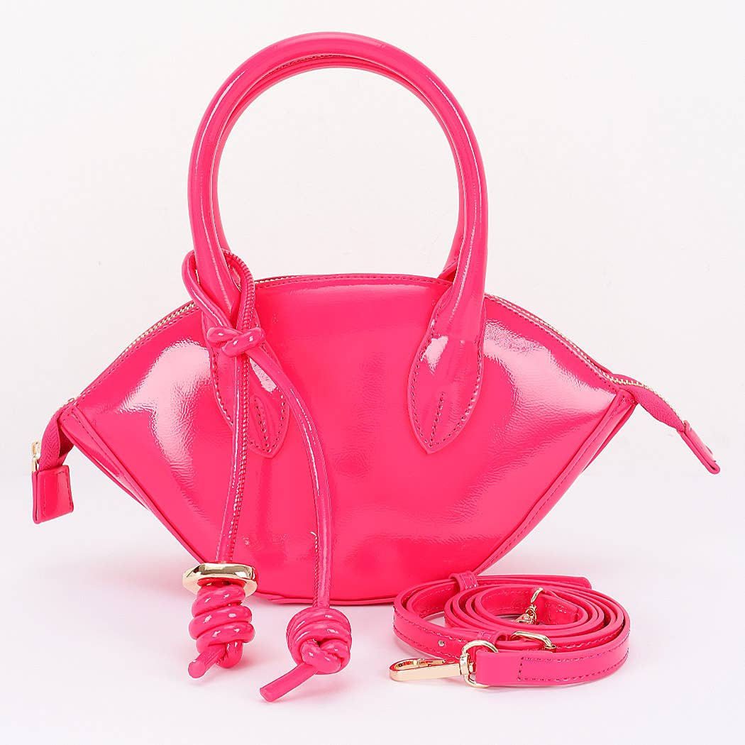Patent Leather Top Handle Bag
