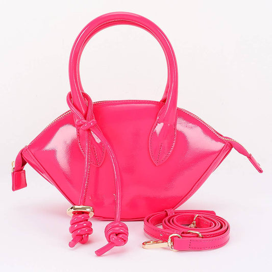 Patent Leather Top Handle Bag